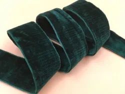 5yards/lot 6mm,9mm,15mm,19mm,25mm Dk Green Color Double Faced Nylon Velvet Ribbon DIY accessories