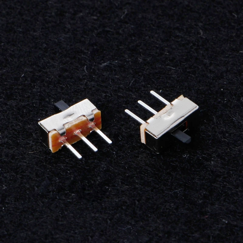 10 шт./компл., 2-позиционное вкл./выкл., SPDT 1P2T, 3-контактная панель PCB, Мини Вертикальный скользящий переключатель SS12D00G3
