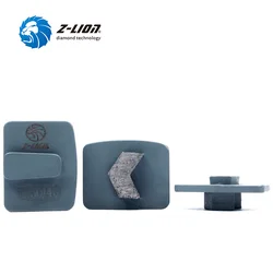 Z-LION 3pcs Abrasive Grinding Tools Arrow Segment Redilock Diamond Grinding Plate For Cocrete Surface Floor Polishing Disc