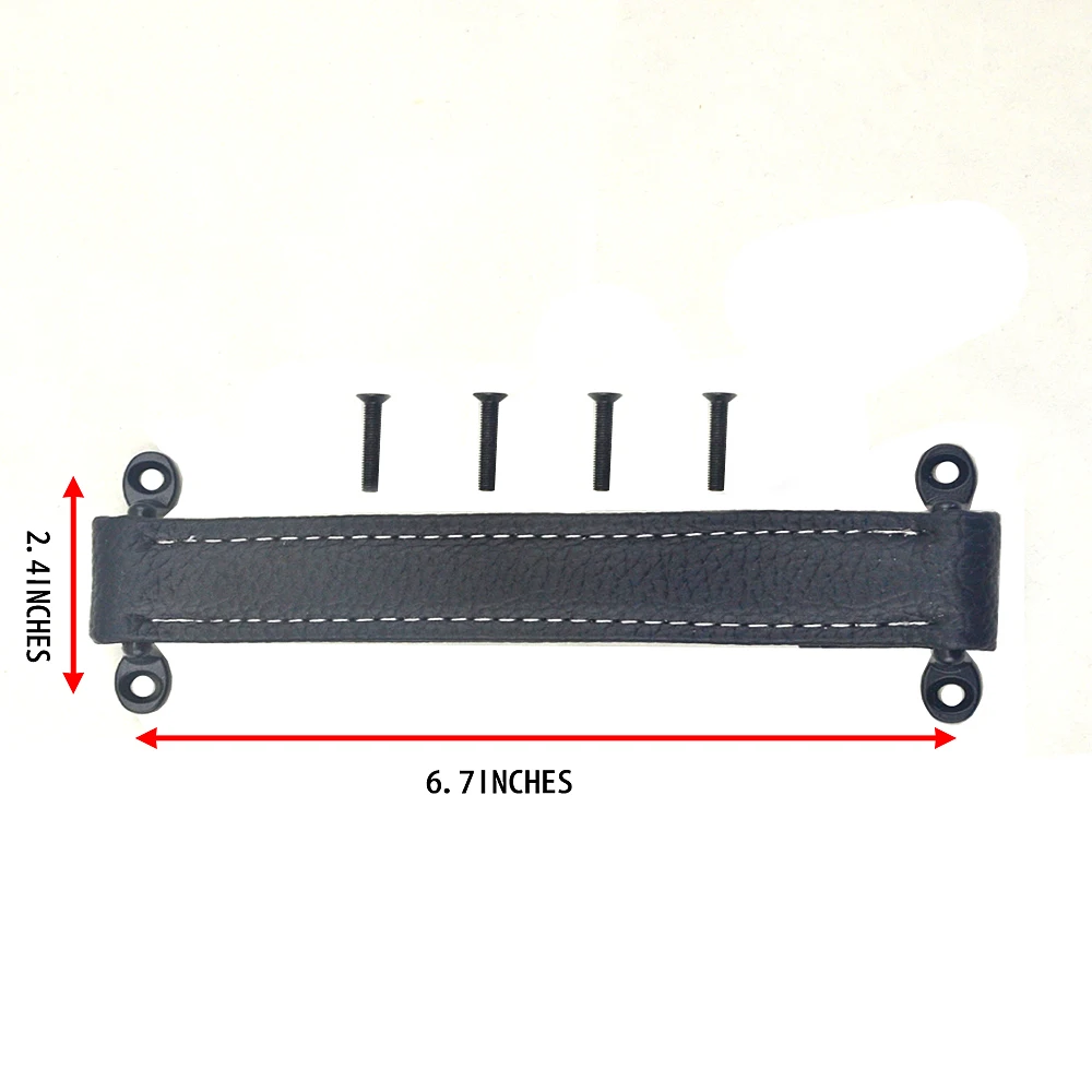 Substituição de amplificador de guitarra elétrica estilo vintage, cabo de couro preto com parafusos