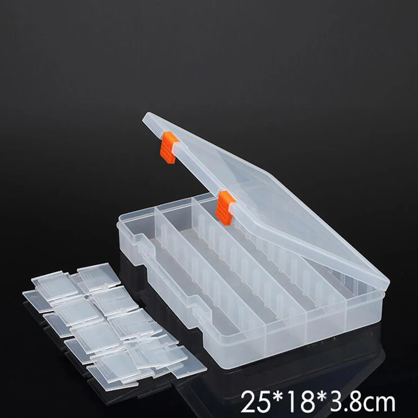 1PC New 36 Slots Cells Portable Jewelry Tool Box Container Ring Electronic Parts Screw Beads Component Storage Box 250*180*38mm