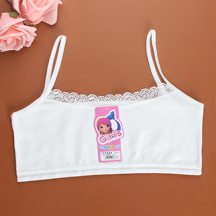 5pcs/lot Young Girls Bras Comfortable Student Underwear Lace Cotton Children Undergarment Clothes