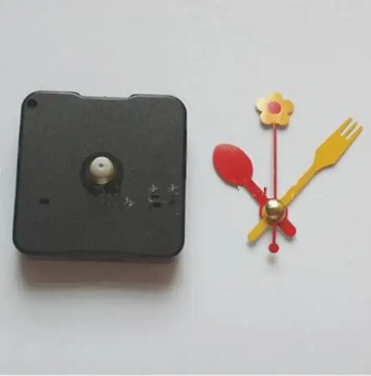 3 years warranty 1 set Excellent Quality Cute Flower Spoon Fork Hand Quartz Clock Movement Mechanism Repair Part Kit Silent kid