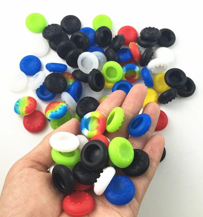 500pcs/lot Silicone Thumb Stick Joystick Grip Case Skin Guard Caps For PS4 Slim Pro PS3 PS4 Xbox one Xbox 360 Controller Guards