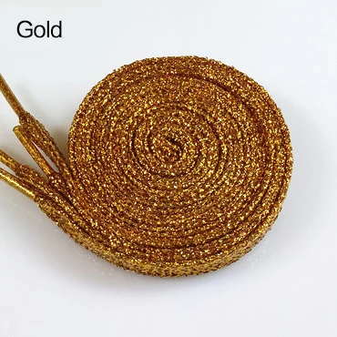 Glänzende, glitzernde, gold- und silberfarbene, bunte, helle Schnürsenkel, 16 Farben, 110 cm, Sneaker, Sportschuhe, Schnürsenkel, Schnürsenkel, Schnürsenkel