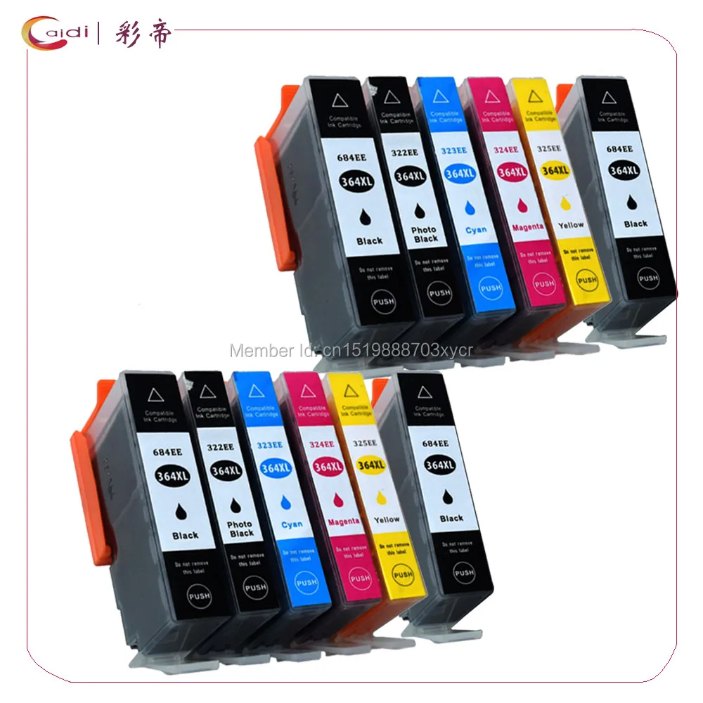 12Pack Compatible For HP364xl 364  Ink Cartridges For HP Photosmart 5510 5515 6510 B010a B109 B110a B110c B110e B209 B210