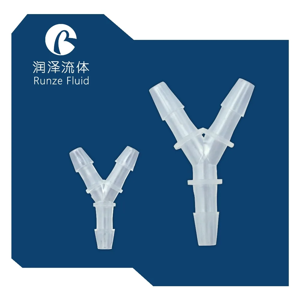 

10pcs/pk 1/16 1/8 1/4 Y Shaped Three Way Plastic Barb Fittings Polyethylene Foot Grade Tube Adapter Flexible Tubing Connection