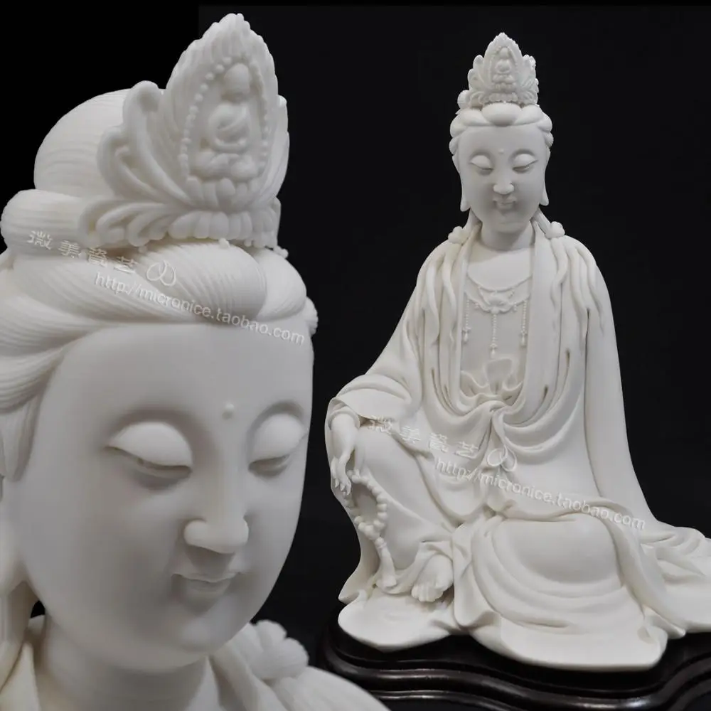 

Collection of 11 inch with sitting Guanyin Guanyin ornaments like pottery figures for high-grade art statues