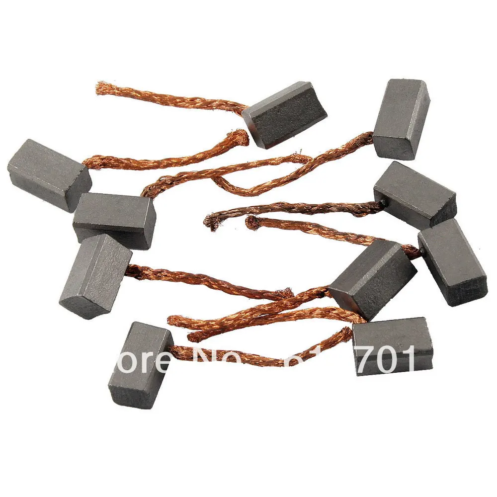 Amoladora angular de 10 piezas, Motor eléctrico, escobillas de carbono, 6,7x6,8x12mm, herramienta eléctrica, martillo, taladro, sierra, vehículo