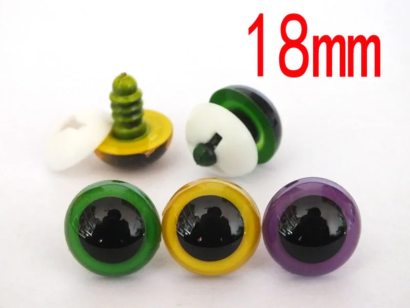 Wholesale 60pcs/30Pairs 18mm Color Plastic Safety Eyes For Teddy Bear Stuffed Toys