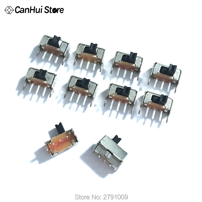 50Pcs SS12D07VG3 SS12D07 VG3 Toggle Switch 3PIN 1P2T Slide Switch Handle High 3mm 1P2T Lever Type switch SS12D07G3 3PIN