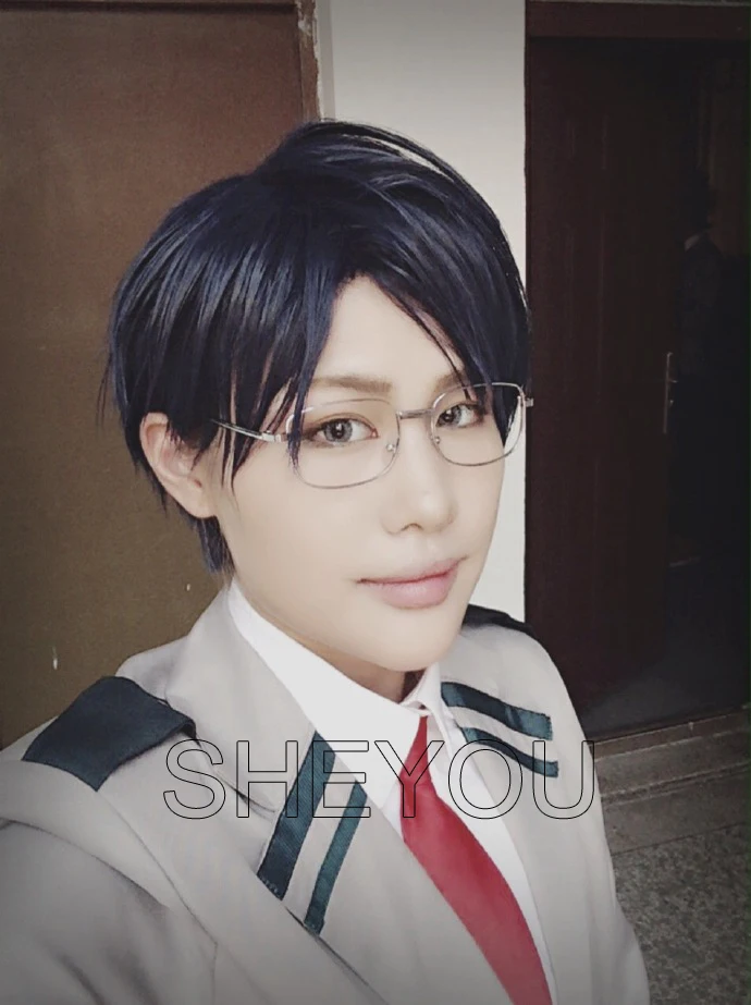 High Quality Tenya Iida Wig My Hero Academy Cosplay Costume Wig Halloween Heat Resistant Fiber Hair Wigs