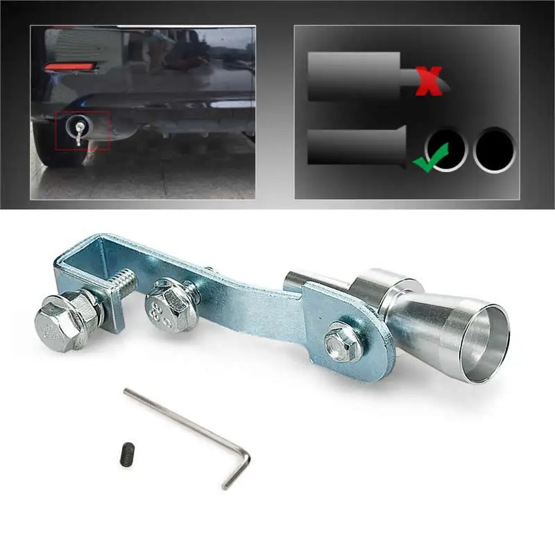 كاتم صوت توربو للسيارة من RASTP-Universal فضي S/M/L/XL مناسب للدراجات النارية/كاتم صوت مستقيم للسيارة RS-TUR006