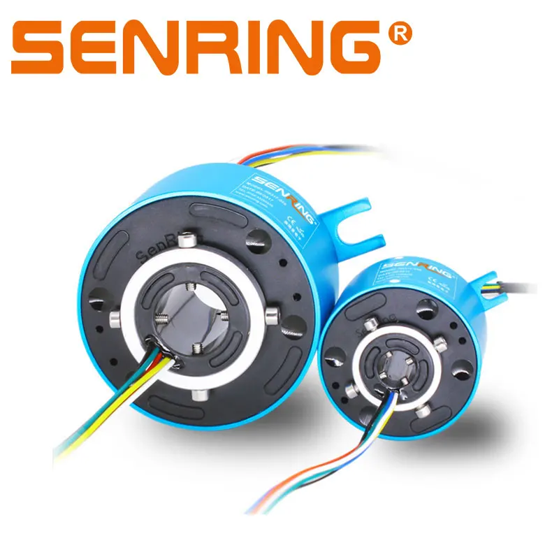 Through Hole Slip Ring Electric Sliprings OD 12.7mm 25.4mm 38.1mm 50mm 6/12/18/24Channel 10A Slip Ring Rotary Union