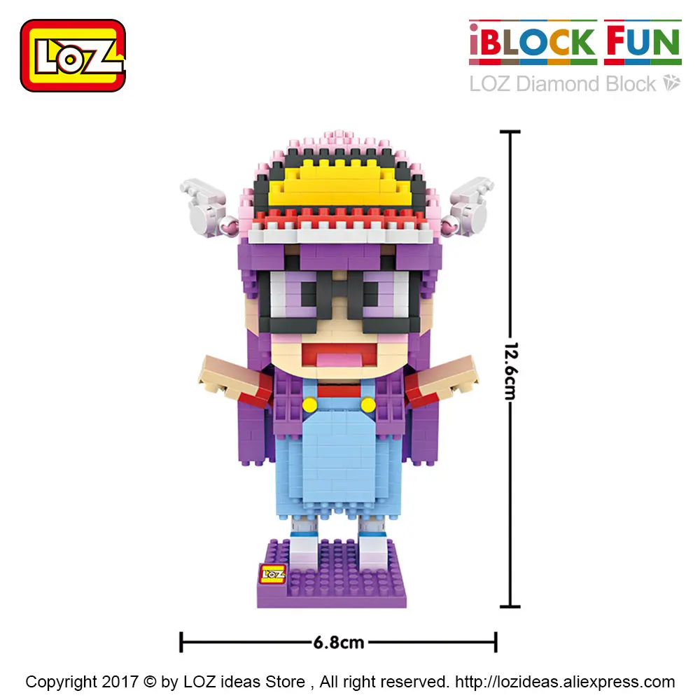 Loz-Diamond Blocks Character Anime Figurine Girl para crianças, Iblock Fun Building Bricks, Pixel Toys Kit, Iblock Figura Boneca, Janpan, 9752