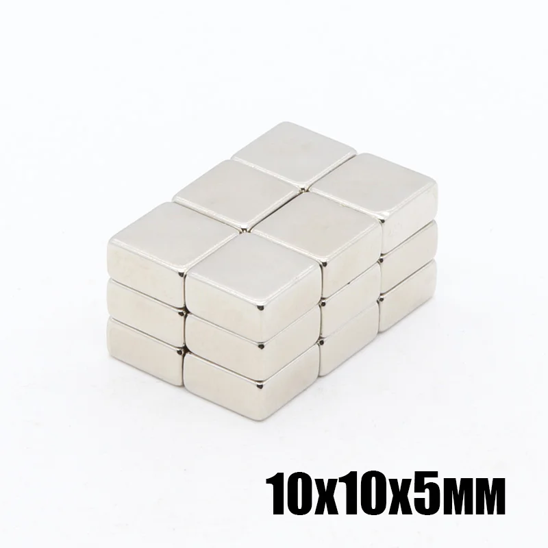 

100pcs 10x10x5 mm N35 Strong Square NdFeB Rare Earth Magnet 10*10*5 mm Neodymium Magnets 10mm x 10mm x 5mm