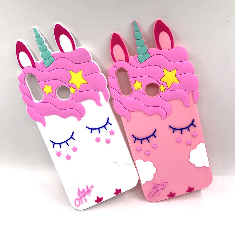 

Soft Silicone Case For Huawei Honor 8X Back Cover For Huawei Honor8X 6.5" Cute 3D Unicorn Cartoon Protective Phone Shell