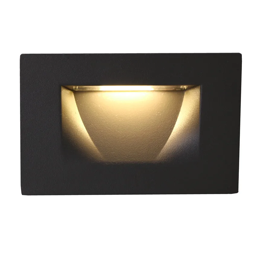 Embedded Corner LED Lamp, Outdoor Stair Lights, Square, Hotel Stairs, Step Foyer, Wall Corner Lights, NR-07