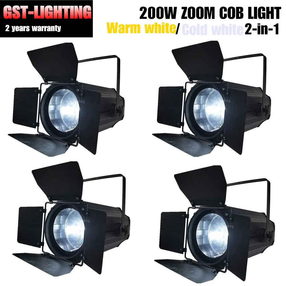 

4pcs/lot 200w warm white cold white 2in1 intdoor Par Can Zoom Led Par Light For Party Wedding Dj