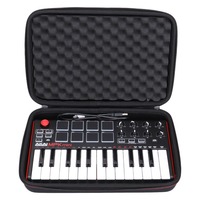 LTGEM Hard Carrying Case for Akai MPK Mini MK2/3 and MPK Mini Play/m vave smk 25 MIDI Keyboard Controller Storage Bag(Only Case)