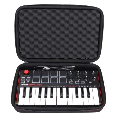 LTGEM Estuche rígido de transporte para Akai MPK Mini MK2/3 y MPK Mini Play/m vave smk 25 Bolsa de almacenamiento para controlador de teclado MIDI (solo estuche)