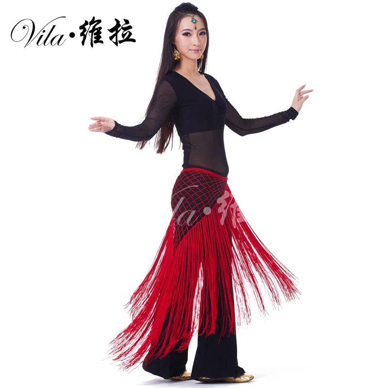 New Tassel belly dance costumes senior sexy long tassel belly dance belt for women belly dance hip scarf accessories