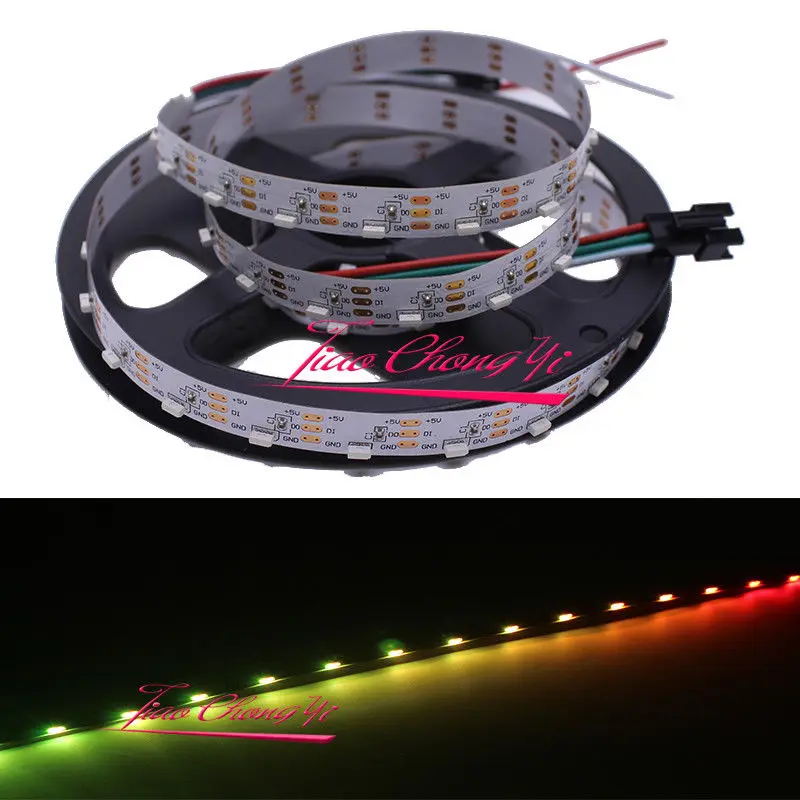 

New 2M 48LED/M S type Addressable WS2812 SK6812 RGB LED pixel strip bendable 5V