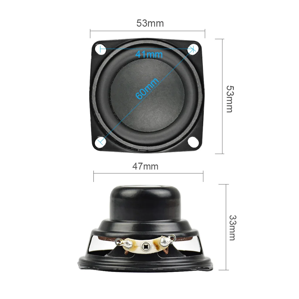 AIYIMA-altavoz de 2 pulgadas con Bluetooth, reproductor Multimedia de Audio para el hogar, 2 unidades, rango completo, 4 Ohm, 10W, 53MM