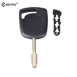 KEYYOU 10x Transponder Uncut Blank Blade Key Shell For Ford Focus Mondeo KA Jaguar XJ8 Transit Connect Uncut No Chip