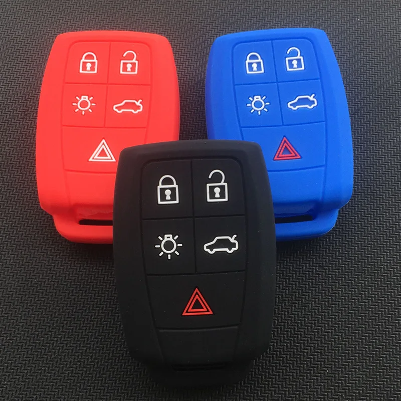 Silicone Car Key Cover Case For Volvo XC90 C70 S60 D5 V50 S40 C30 Remote Key Case For Keychain Alarm Car Remote Control  Scirocc