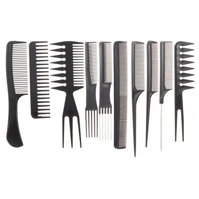 10 pcs Professional Comb Hair Barber Shop Antistatic Combs Beauty Combing Hair Care Styling Tool