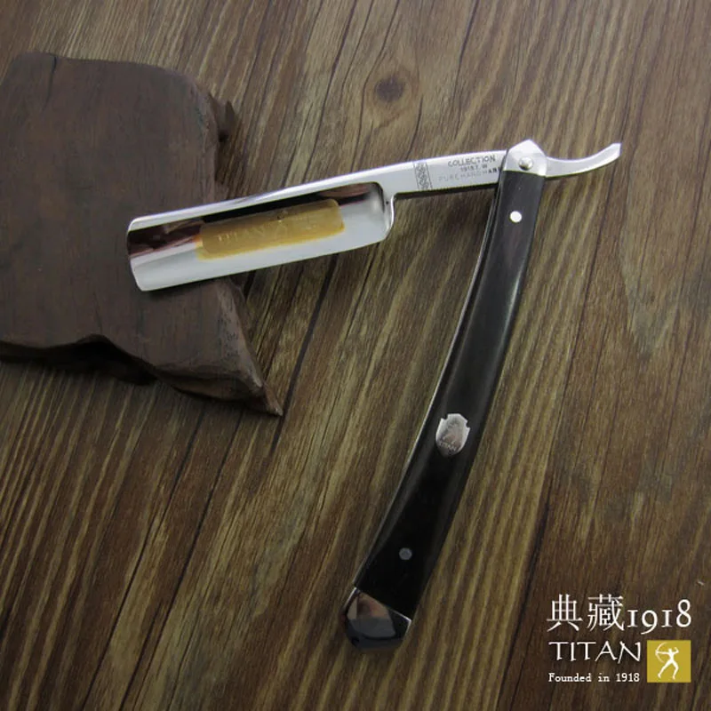 razor TITAN wood handle  man's razor stainless steel blade  sharping shaving barber tool