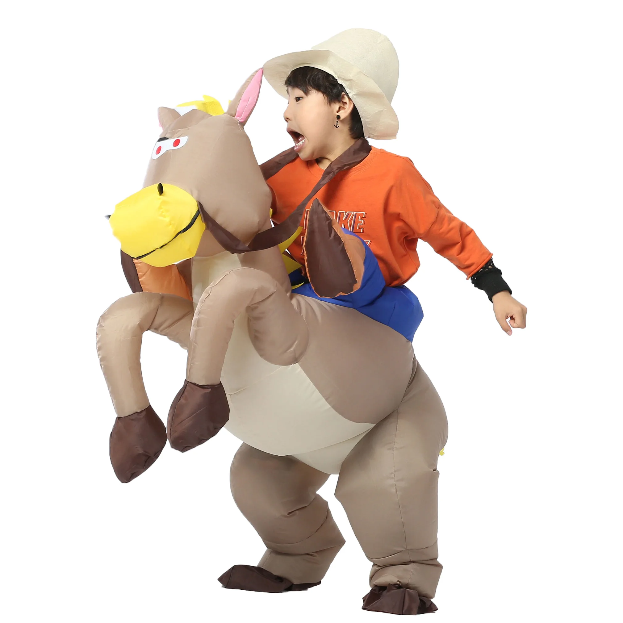 Costume de Cheval Gonflable pour Adulte et Enfant, Déguisement d'Halloween, de Cowboy, de ix, de Barrage, pour Homme