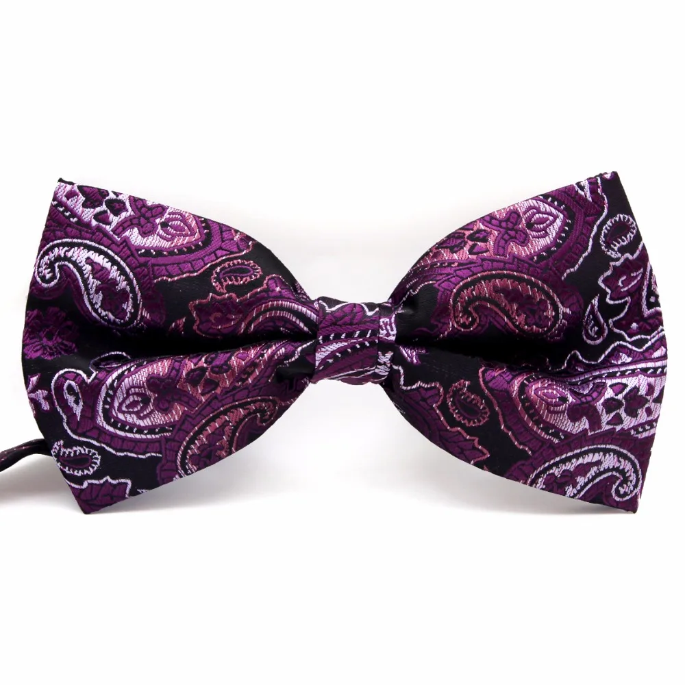 Free Shipping Tuxedo Bow Tie Pre-tied Paisley Floral Multicolor Silk Mens Bow Ties Handkerchieves Adjustable Suit Gift Fashion