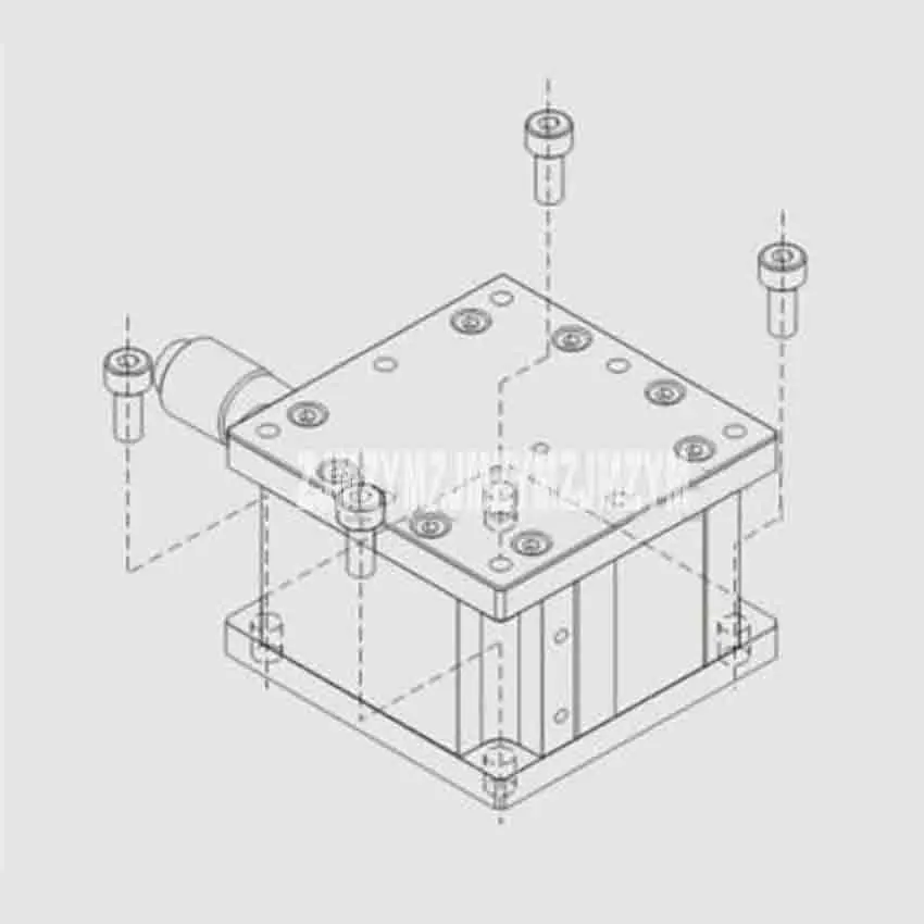 Optical Z-Axis LZ60 High-precision Micrometer Fine-tune Displacement Platform Slide Table Stage Level Lifter 20.4N(3kgf) 60*60mm