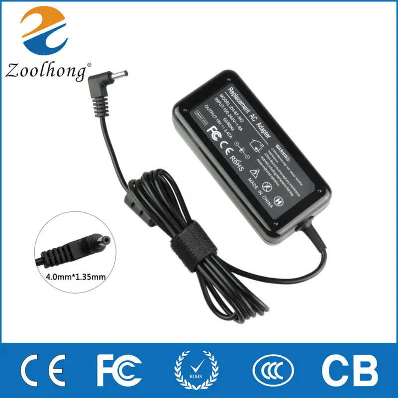 

Zoolhong High Quality 19V 3.42A 4.0*1.35mm 65W Laptop Adapter Charger Power Supply For ASUS Ultra-Pole UX32 UX42