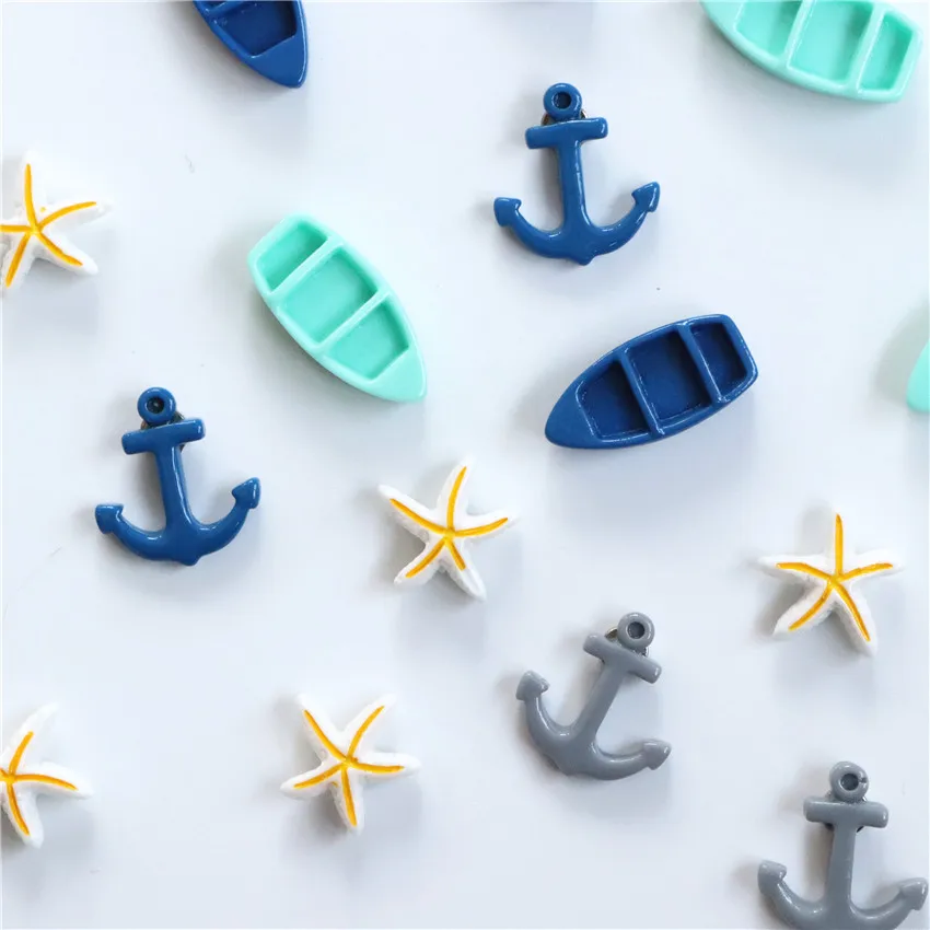 Free Shipping Ocean Theme 5PCS Cute Starfish Fridge Magnet for Home Decor Mini Boat Message Sticker Kids gift Hot Summer