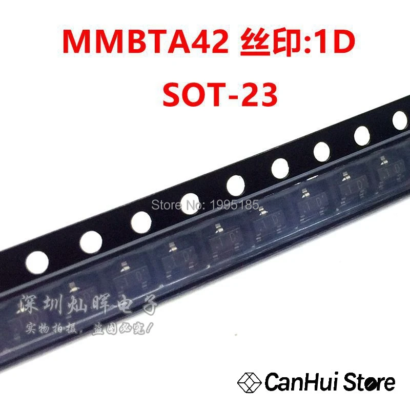 100 sztuk MMBTA42 SOT23 A42 SOT MMBTA42LT1G SMD 1D SOT-23 3 P nowy tranzystor