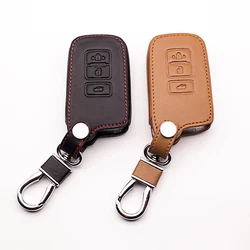Hot Sale Genuine Leather Case Cover For Toyota Camry Avalon rav4 for Highlander Land Cruiser Car Key Case 3 Button Car Shell bag