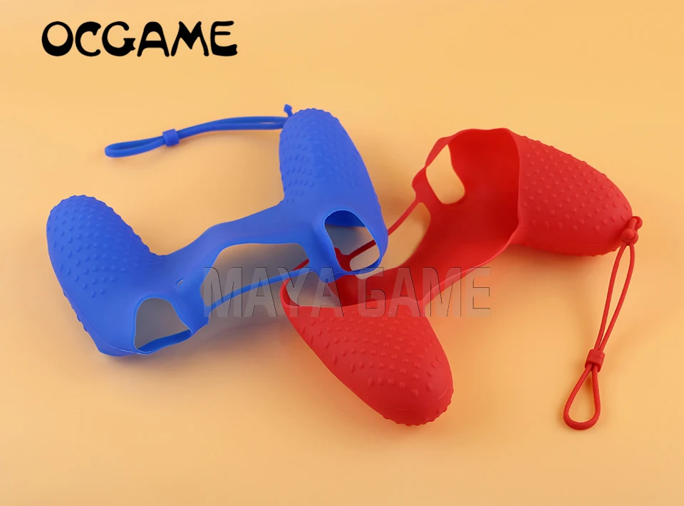 

OCGAME 30pcs/lot New Silicone Rubber Soft Gel Skin Case Cover Grip Lanyard for PS4 Protection Case with Hand rope