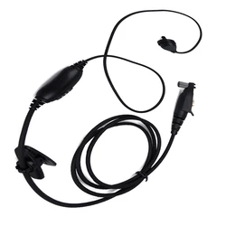 for Motorola GP328plus VOX Black Covert Acoustic Tube Earpiece PTT MIC Headset GP338plus GP344 GP388 walkie talkie two way radio