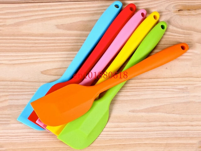 300pcs/lot Free Shipping Hot Sale Cake Cream Butter Spatula Mixing Batter Scraper Brush Silicone Baking Tool