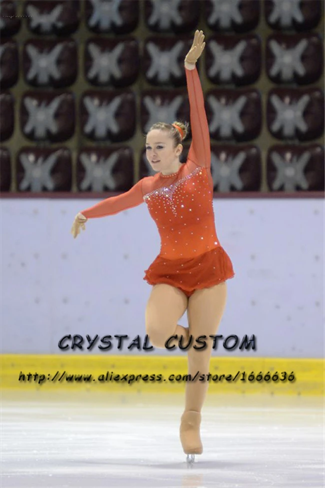 

Adult Figure Ice Skating Dresses With Spandex Graceful New Brand Figure Skating Competition Dress DR4102