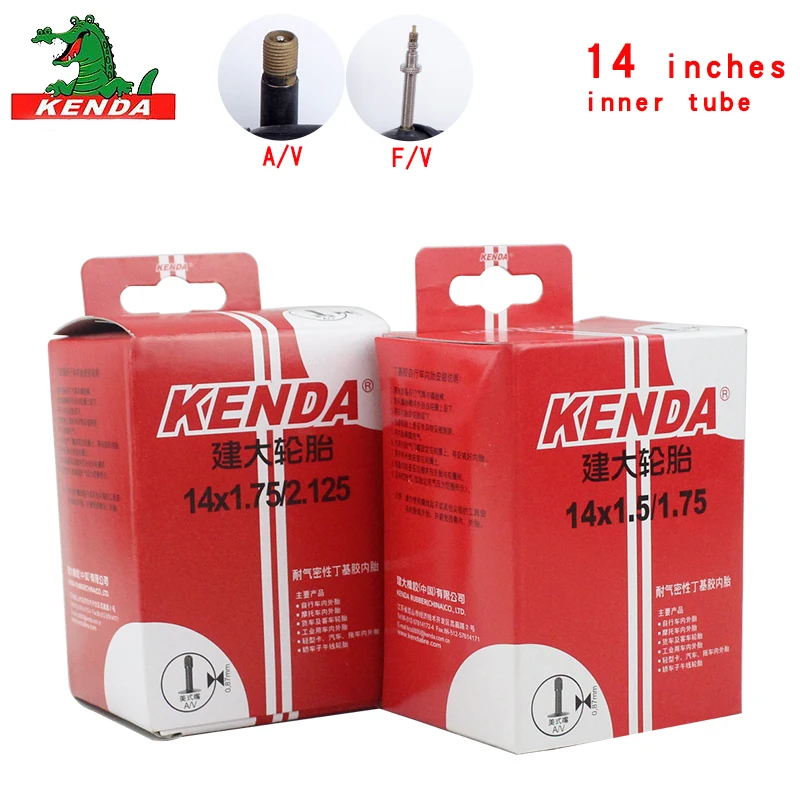 Kenda Bicycle Inner Tube 14 16 18 inch 1.5-1.75 1.75-2.125 AV FV BMX foldable Bike Tire Cycling rubber Tire Rubber Tube Parts