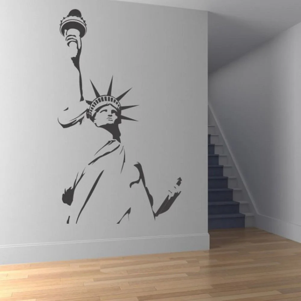 

55X100cm Statue of Liberty New York America Wall Art Sticker Decal DIY Home Decoration Decor Wall Mural Removable Room Sticker