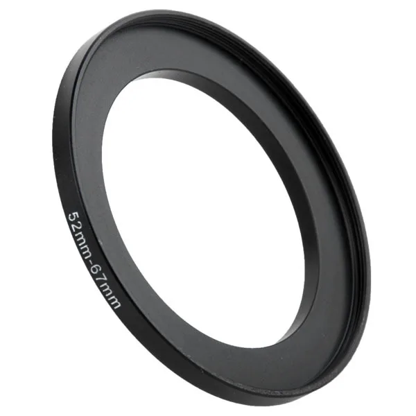 NEW 52mm-67mm BLACK Aluminum metal selling 52-67mm 52 to 67 52mm to 67mm Step Up Ring Filter Adapter HOT Wholesale!