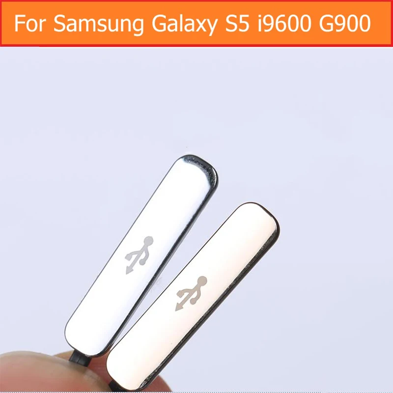 New USB Charging Port Dust Plug for Samsung Galaxy s5 i9600 G900 usb charger Port Slot Cover Dust Waterproof cover silver & gold