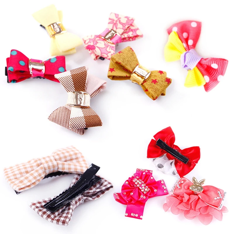 30pcs Pet Accessories Fresh and Delicate Pet Hairpin Colorful Small Bow Dog Hairpin