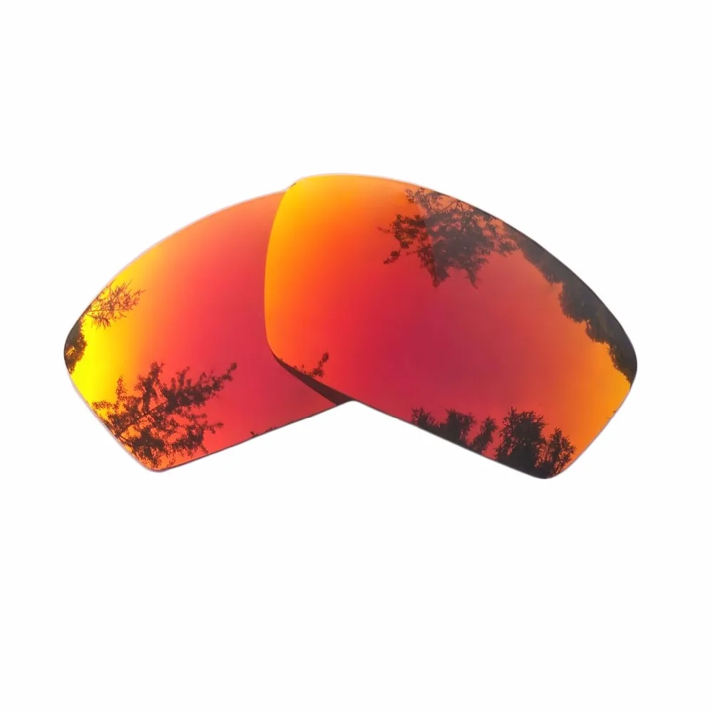 

Orange Red Mirrored Replacement Lenses for Square Whisker Sunglasses Frame 100% UVA & UVB Anti-Reflective