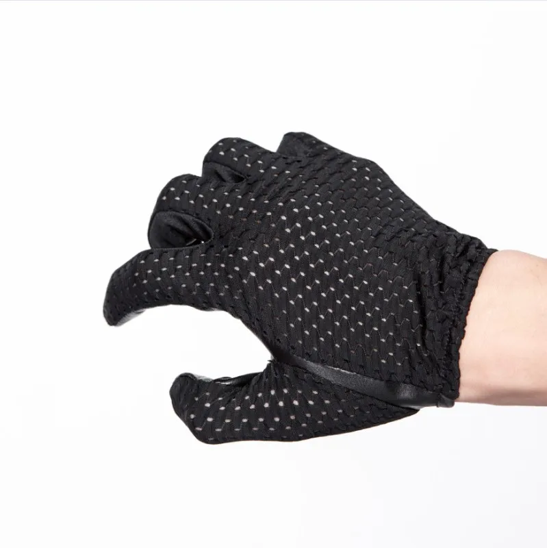 2019 Summer Sun Protection leather Gloves Male Thin Breathable Anti-Slip Driving Gloves Anti-UV Full Fingers Man Mittens